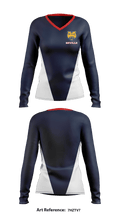 Beville Middle Schoo 72263658 Women's Long Sleeve V-neck Shirt - 1