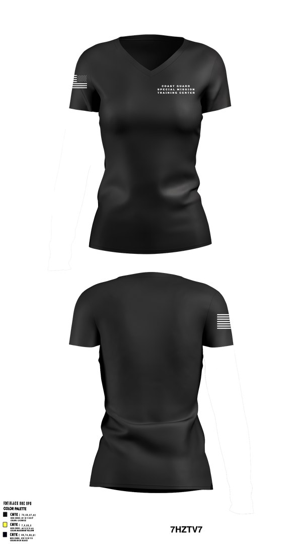 Women's Short Sleeve Vneck Shirt, , Coast Guard, Teamtime, Team time, sublimation, custom sports apparel, team uniforms, spirit wear, spiritwear, sports uniforms, custom shirts, team store, custom team store, fundraiser sports, apparel fundraiser