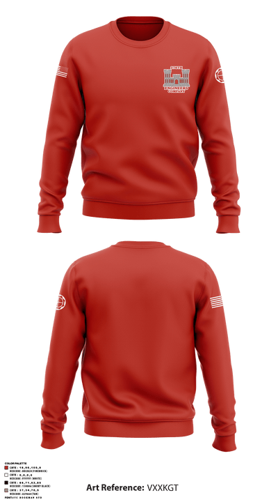 276th engineer company 74055705 Crew Neck Sweatshirt - 1