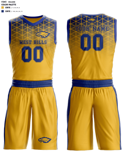 West Hills College-Lemoore Basketball 34183672 Basketball Uniform - 1