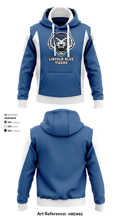 Lincoln Blue Tigers 71519755 Hoodie - 1