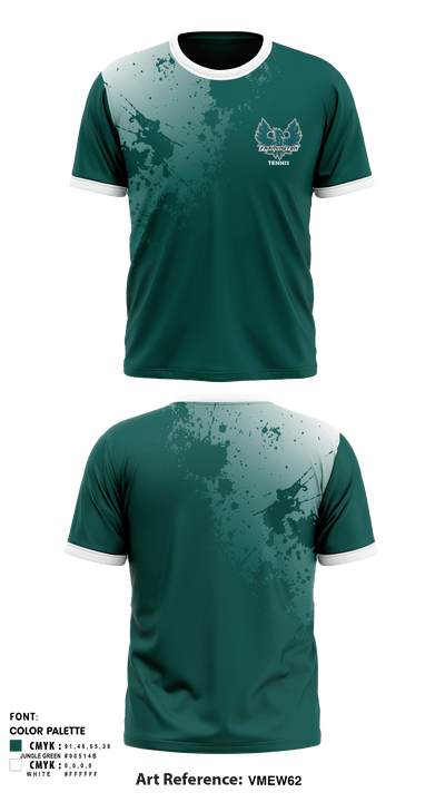 Farmington High School Tennis 47797336 Short Sleeve Performance Shirt - 1
