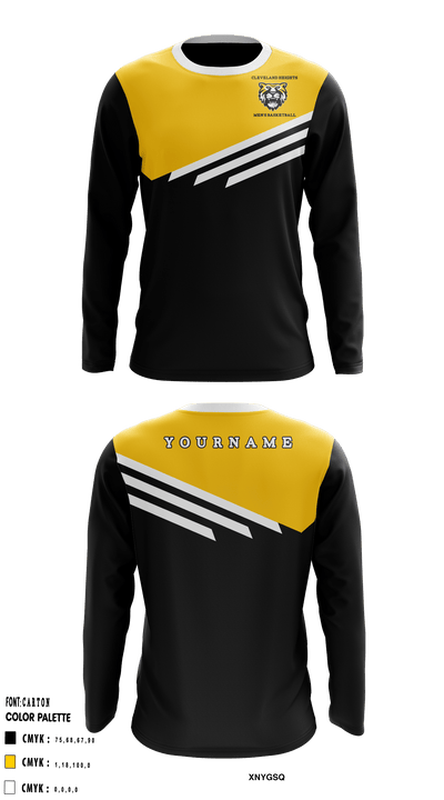 Cleveland Heights High School Basketball 4475363 Long Sleeve Shooting Shirt - 2