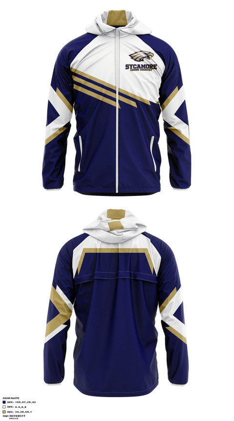 Windbreaker, Sycamore High School Cross Country, Cross Country, Teamtime, Team time, sublimation, custom sports apparel, team uniforms, spirit wear, spiritwear, sports uniforms, custom shirts, team store, custom team store, fundraiser sports, apparel fundraiser