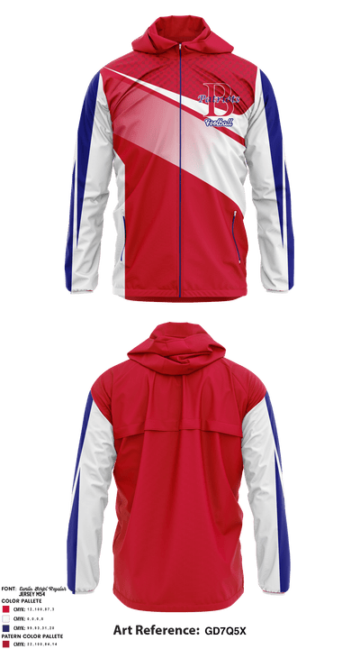 Burlington Patriots 16075566 Windbreaker - 1