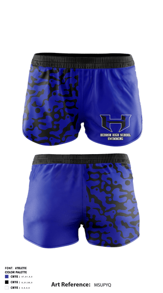 Women's Shorts, Hebron High School Swimming, School Spirit Store, Teamtime, Team time, sublimation, custom sports apparel, team uniforms, spirit wear, spiritwear, sports uniforms, custom shirts, team store, custom team store, fundraiser sports, apparel fundraiser
