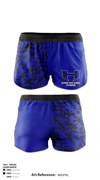 Hebron High School Swimming 19296046 Women's Shorts - 1