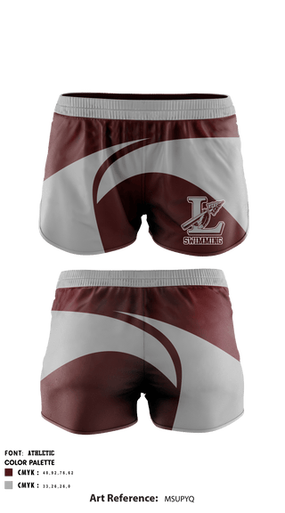 Women's Shorts, Lebanon High School Swimming, School Spirit Store, Teamtime, Team time, sublimation, custom sports apparel, team uniforms, spirit wear, spiritwear, sports uniforms, custom shirts, team store, custom team store, fundraiser sports, apparel fundraiser