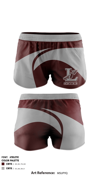 Lebanon High School Swimming 74214558 Women's Shorts - 1