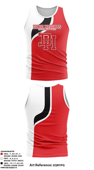 Tank Top, Dixie Heights High School track, Track & Field, Teamtime, Team time, sublimation, custom sports apparel, team uniforms, spirit wear, spiritwear, sports uniforms, custom shirts, team store, custom team store, fundraiser sports, apparel fundraiser
