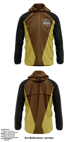 Windbreaker, West Michigan Broncos Baseball Club, Baseball, Teamtime, Team time, sublimation, custom sports apparel, team uniforms, spirit wear, spiritwear, sports uniforms, custom shirts, team store, custom team store, fundraiser sports, apparel fundraiser