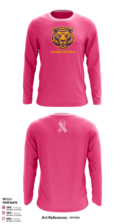Wilson High School Football 1911194 Long Sleeve Performance Shirt - 3
