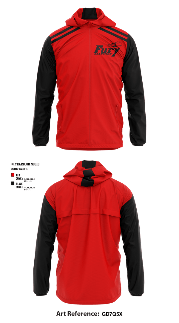 Windbreaker, Niles Township Fury, Softball, Teamtime, Team time, sublimation, custom sports apparel, team uniforms, spirit wear, spiritwear, sports uniforms, custom shirts, team store, custom team store, fundraiser sports, apparel fundraiser