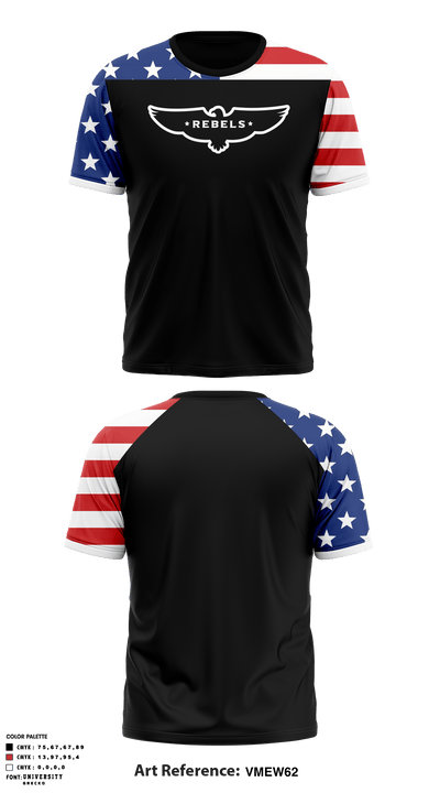 Rebels 8354115 Short Sleeve Performance Shirt - 1