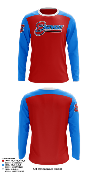 Long Sleeve Performance Shirt, Eastmont Youth Baseball, Baseball, Teamtime, Team time, sublimation, custom sports apparel, team uniforms, spirit wear, spiritwear, sports uniforms, custom shirts, team store, custom team store, fundraiser sports, apparel fundraiser