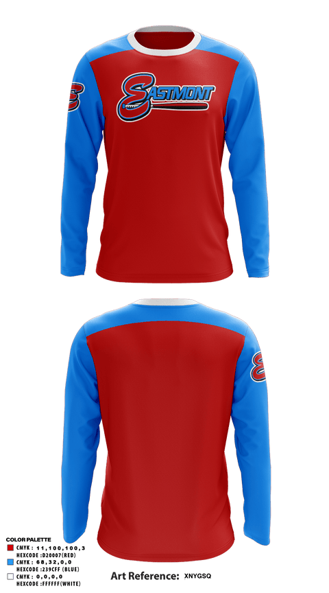 Long Sleeve Performance Shirt, Eastmont Youth Baseball, Baseball, Teamtime, Team time, sublimation, custom sports apparel, team uniforms, spirit wear, spiritwear, sports uniforms, custom shirts, team store, custom team store, fundraiser sports, apparel fundraiser