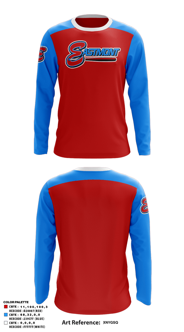Long Sleeve Performance Shirt, Eastmont Youth Baseball, Baseball, Teamtime, Team time, sublimation, custom sports apparel, team uniforms, spirit wear, spiritwear, sports uniforms, custom shirts, team store, custom team store, fundraiser sports, apparel fundraiser
