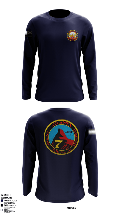 Atlanta fire station 7 “ THE ROCK” 42892340 Long Sleeve Performance Shirt - 49