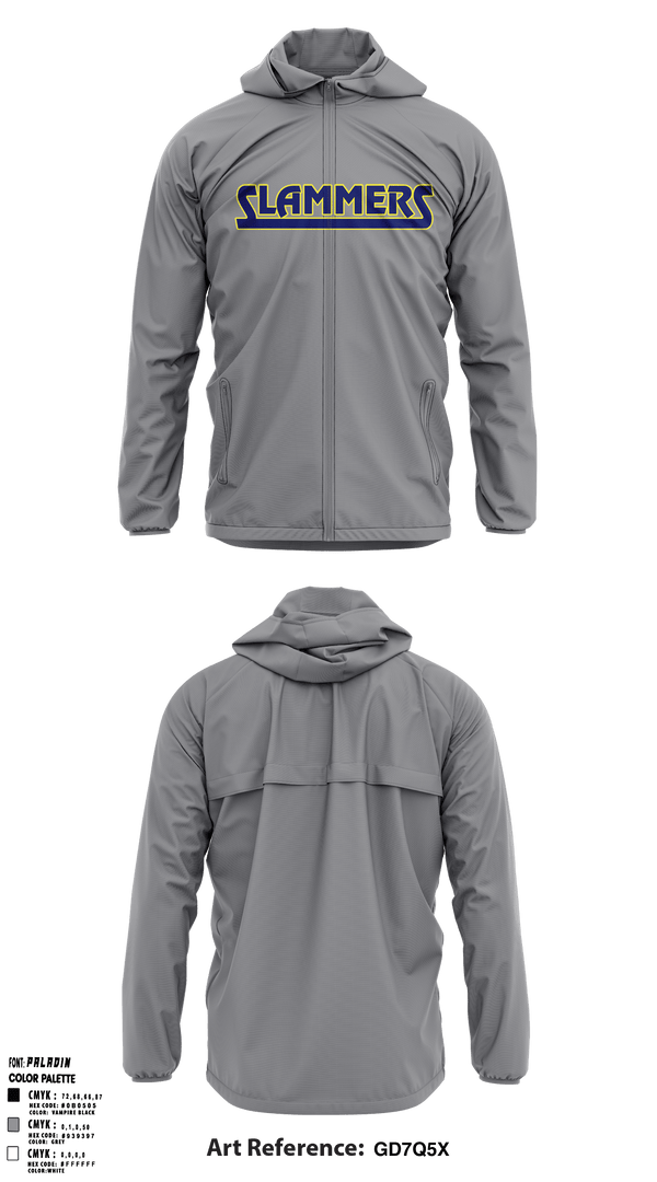 Windbreaker, Slammers FP, Softball, Teamtime, Team time, sublimation, custom sports apparel, team uniforms, spirit wear, spiritwear, sports uniforms, custom shirts, team store, custom team store, fundraiser sports, apparel fundraiser
