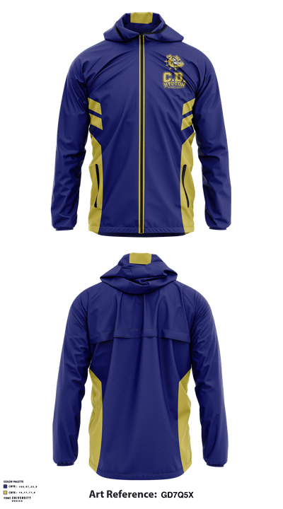 C D Hylton High School Wrestling 90168065 Windbreaker - 1
