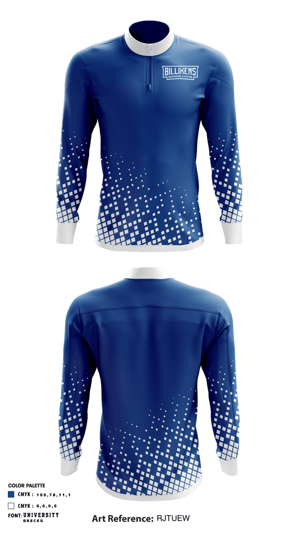 Quarter Zip Jacket, Saint Louis University Swimming & Diving, School Spirit Store, Teamtime, Team time, sublimation, custom sports apparel, team uniforms, spirit wear, spiritwear, sports uniforms, custom shirts, team store, custom team store, fundraiser sports, apparel fundraiser
