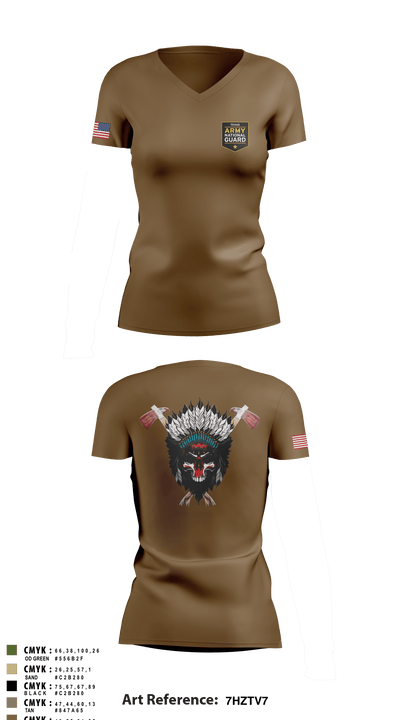 Apache 10748553 Women's Short Sleeve V-neck Shirt - 3