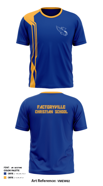 Factoryville Christian School 78112632 Short Sleeve Performance Shirt - 3