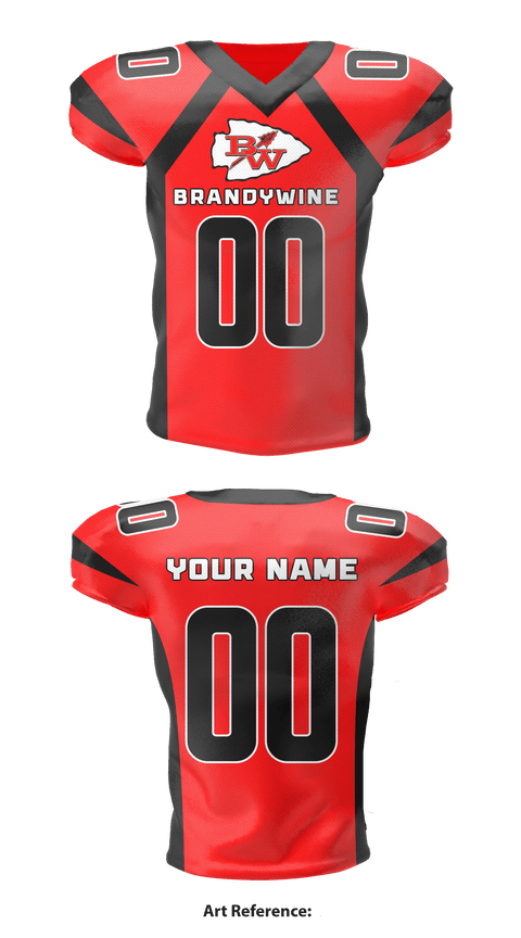 Football Jersey, Brandywine Warriors Youth Football And Cheerleading, Football, Teamtime, Team time, sublimation, custom sports apparel, team uniforms, spirit wear, spiritwear, sports uniforms, custom shirts, team store, custom team store, fundraiser sports, apparel fundraiser