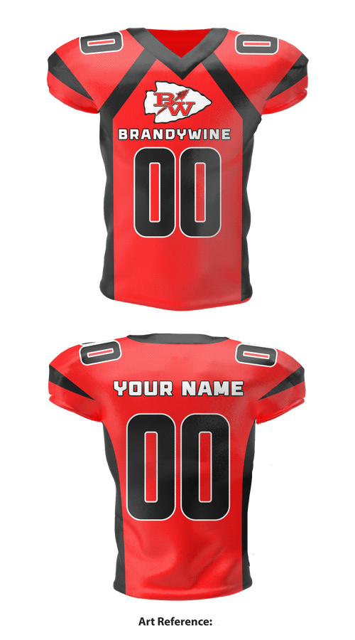 Football Jersey, Brandywine Warriors Youth Football And Cheerleading, Football, Teamtime, Team time, sublimation, custom sports apparel, team uniforms, spirit wear, spiritwear, sports uniforms, custom shirts, team store, custom team store, fundraiser sports, apparel fundraiser