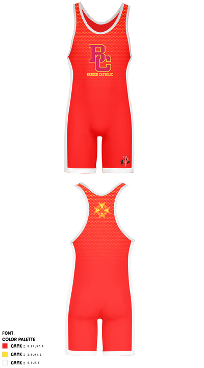 Bergen Catholic 40685857 Wrestling Singlet - 1