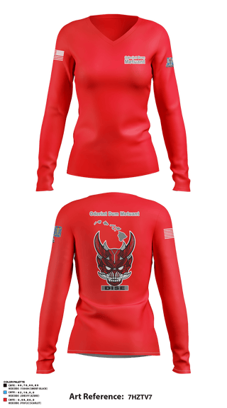 Women's Long Sleeve Vneck Shirt, , Army, Teamtime, Team time, sublimation, custom sports apparel, team uniforms, spirit wear, spiritwear, sports uniforms, custom shirts, team store, custom team store, fundraiser sports, apparel fundraiser