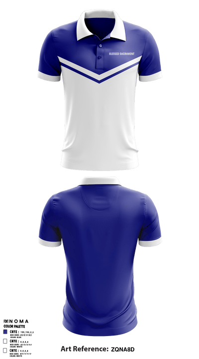 Blessed Sacrament School 39473874 Short Sleeve Performance Polo - 1