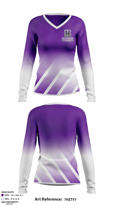 Hammondsport Central High School Soccer 88140235 Women's Long Sleeve V-neck Shirt - 1