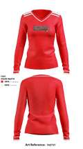 Patterson High School Track 9315007 Women's Long Sleeve V-neck Shirt - 1