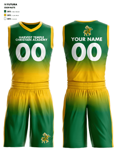 Harvest Temple Christian Academy Junior High School Basketball 97137941 Basketball Uniform - 2