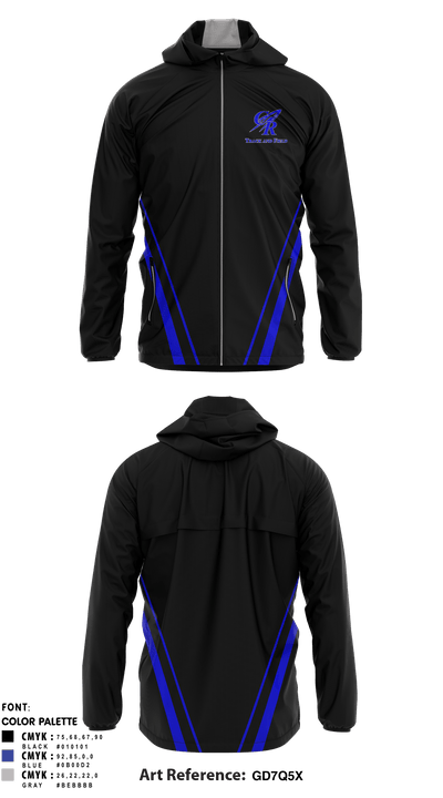 Central High School Track & Field 51532384 Windbreaker - 1