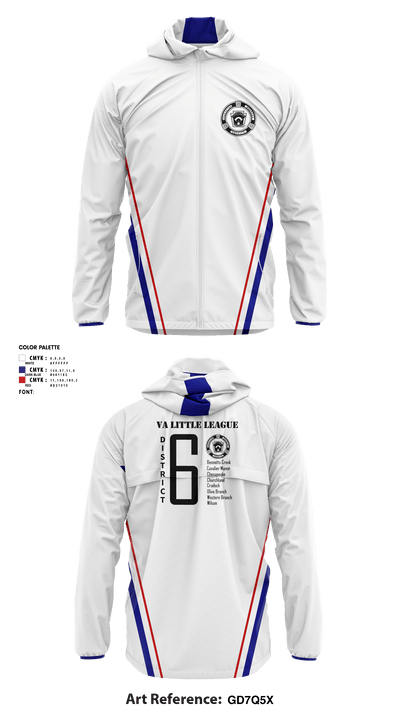 Virginia District 6 Little League 48393009 Windbreaker - 1