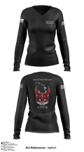 205th MI BN DISE 96750287 Women's Long Sleeve V-neck Shirt - 1