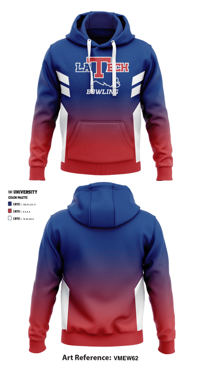 Louisiana Tech University Bowling 45233831 Hoodie - 1