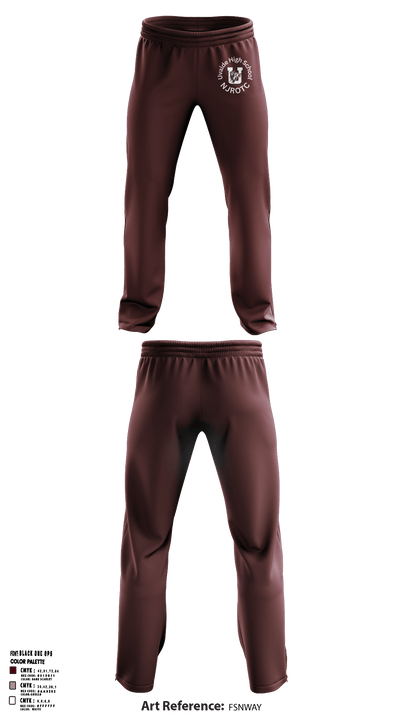 Uvalde High School NJROTC 7573080 Sweatpants - 3