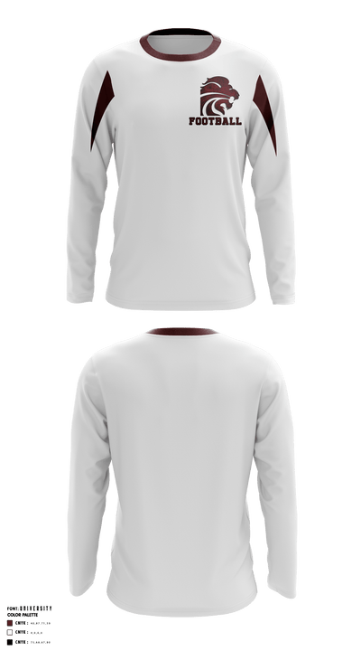 Lansing Youth football 95859201 Long Sleeve Shooting Shirt - 1