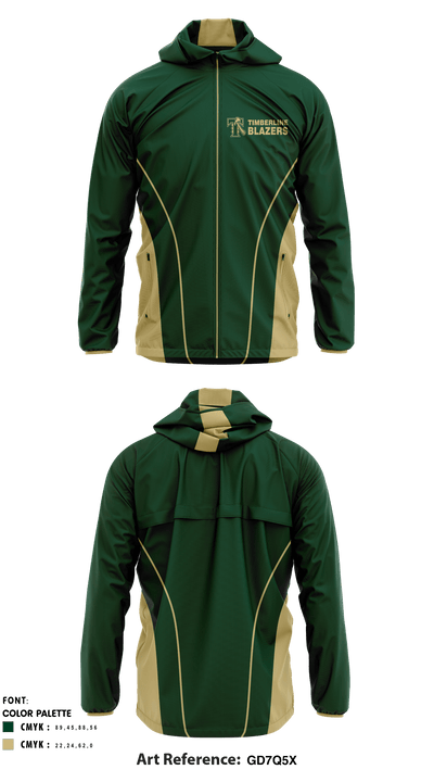 Timberline High School Cheer 28646188 Windbreaker - 1