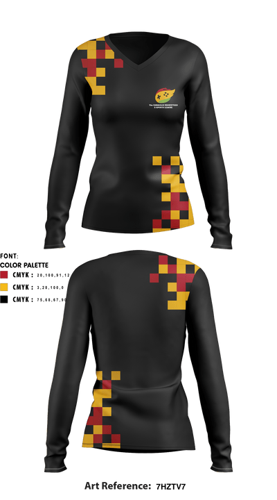 Hawaii Gamers & Streaming Association 501c3 60906741 Women's Long Sleeve V-neck Shirt - 2