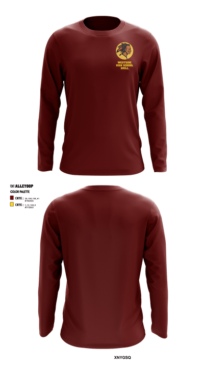 Westside High School Drill 21676715 Long Sleeve Performance Shirt - 1