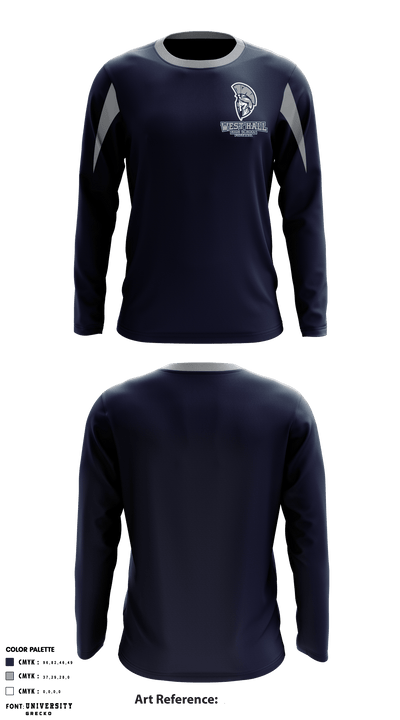 West Hall High School Football 10770595 Long Sleeve Performance Shirt - 1