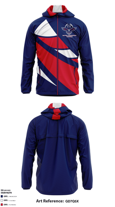 Baptist Preparatory Upper School Football 11381605 Windbreaker - 1
