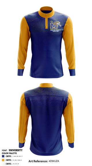 Quarter Zip Jacket, Martin County High School Wrestling, Wrestling, Teamtime, Team time, sublimation, custom sports apparel, team uniforms, spirit wear, spiritwear, sports uniforms, custom shirts, team store, custom team store, fundraiser sports, apparel fundraiser