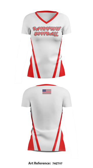 Fairview Softball 21242075 Women's Short Sleeve V-neck Shirt - 1