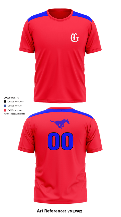 Grapevine Mustangs 91770240 Short Sleeve Performance Shirt - 5
