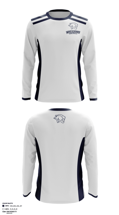 NYC Lions Football 16704302 Long Sleeve Performance Shirt - 1